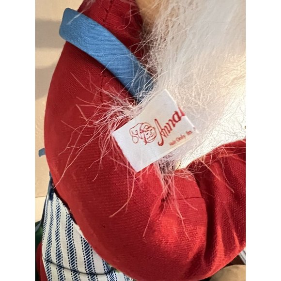 Annalee Santa Doll 1981 With Wooden Train Paint Brush Has Tag Perfect Shape 18” - Picture 4 of 13